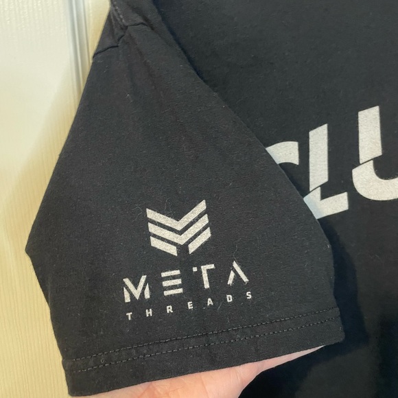 Meta Threads black gaming tee w/ white CLUTCH & MLG graphics unisex sz M - Picture 3 of 8